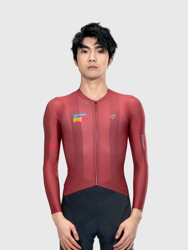 Sparkle Men's Cycling Jersey Long-Sleeve - Red