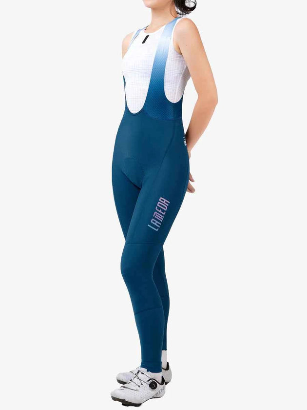 Sunset Women's Thermal Fleeced Bib Tights - Blue