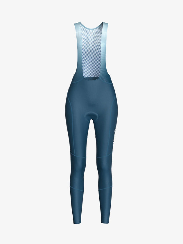 Sunset Damen Thermo Fleeced Bib Tights - Blau