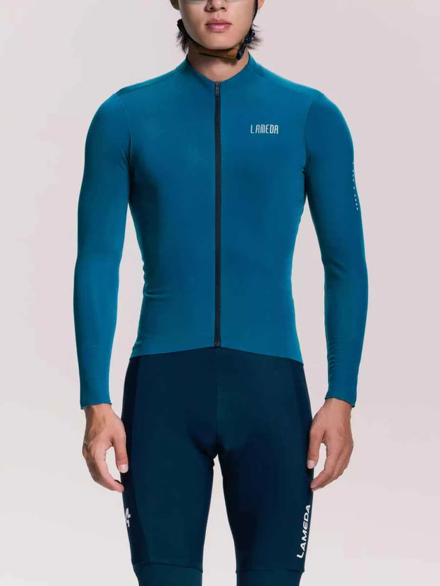 Transcend Men's Fleeced Thermal Jersey - Blue