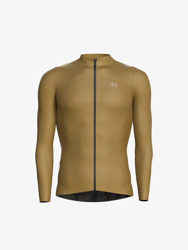 Transcend Men's Fleeced Thermal Jersey - Ochre Yellow