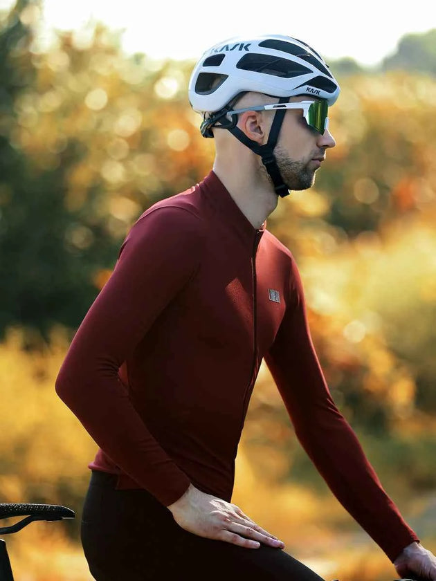 Maillot térmico Transcend Fleeced Hombre - Rojo