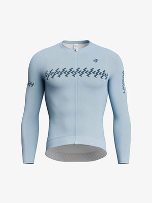 Verde Men Cycling Jersey Long Sleeve - Mediterranean Blue