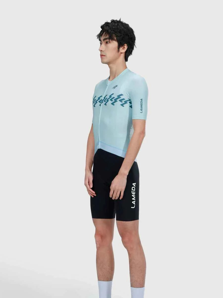 Maillot Cycliste In Inverse - Hendaye Pays Basque - Zip Intégral Gris Taille M