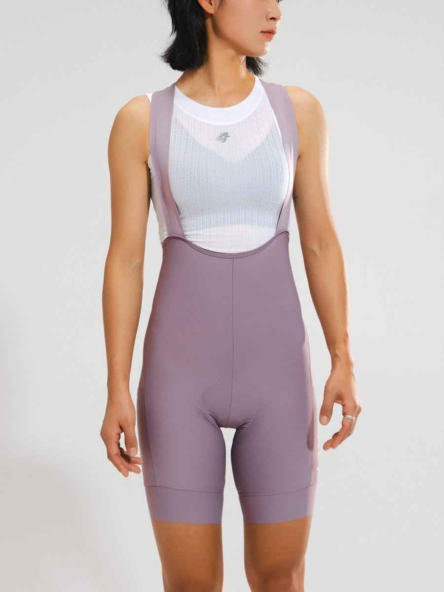 Lavendelfärgad LAMEDA basic damcykelhängshorts med sömfri, formpassande design och stödjande hängremmar