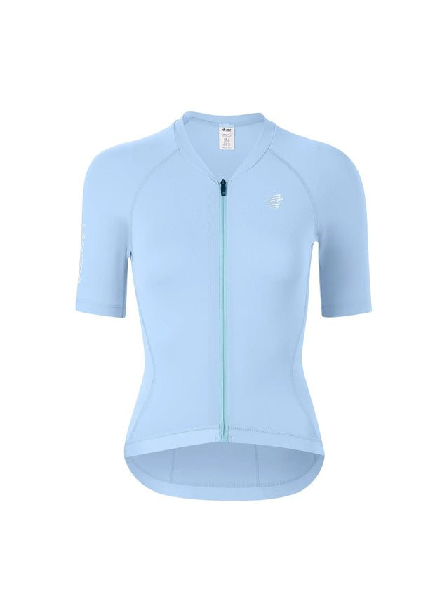 women blue basic cycling jersey