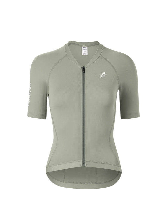 maillot cycliste basique vert pour femme