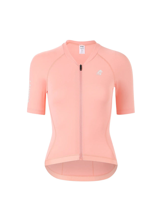 maillot cycliste de base rose clair pour femmes