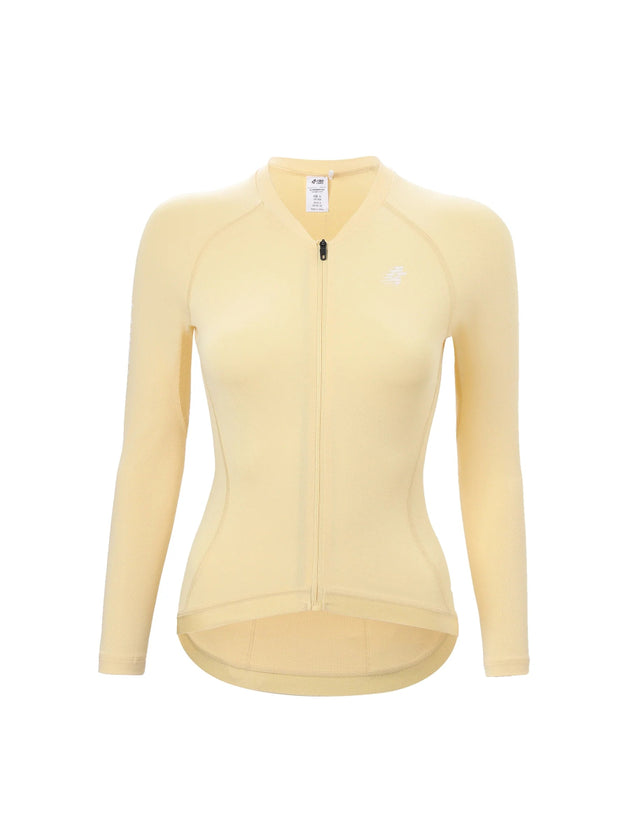 Maillot cycliste de base jaune pour femme