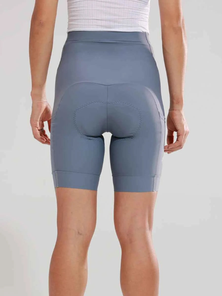 Damcykelshorts grå med vadderat sadelområde sömfri design tillverkad av fuktavledande tyg LAMEDA basic
