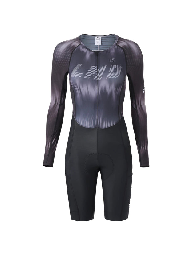 Frauen schwarz pro Radfahren Skinsuit