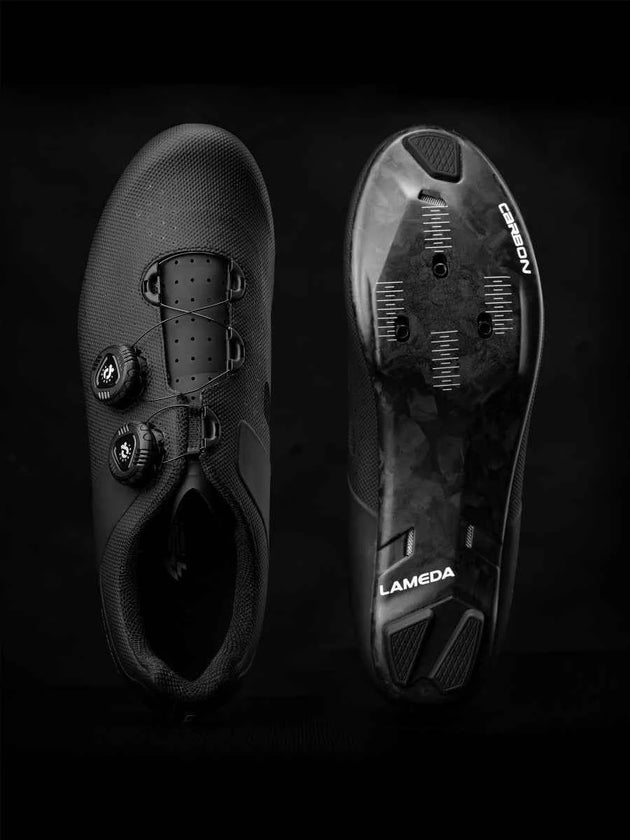 Yik Carbon Fiber Cycling Cleat Shoes - Black