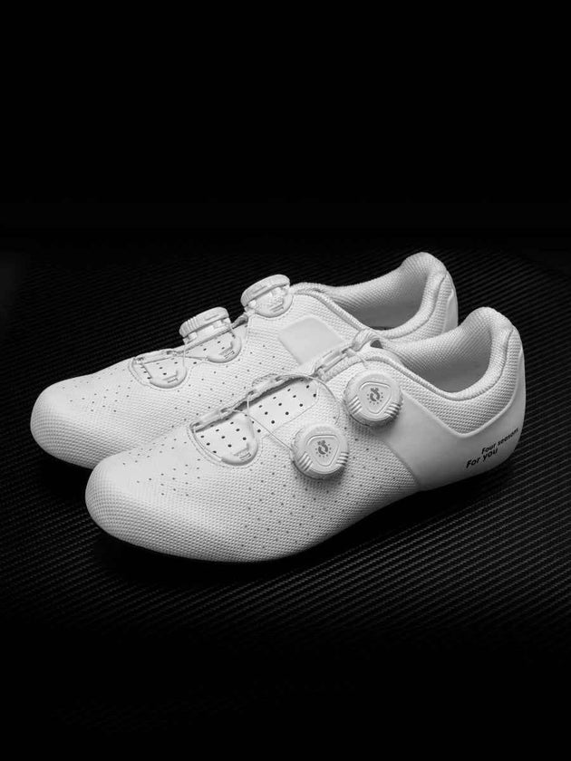Yik Carbon Fiber Cycling Cleat Shoes - White