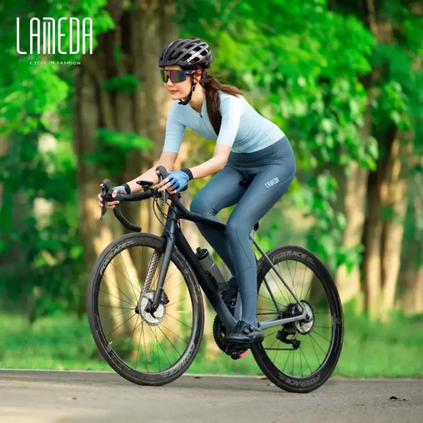 Lameda Women Cycling Shorts With Elastic Interface Pants Pad Summer Cycling  Strap Pants Breathable Bike Shorts